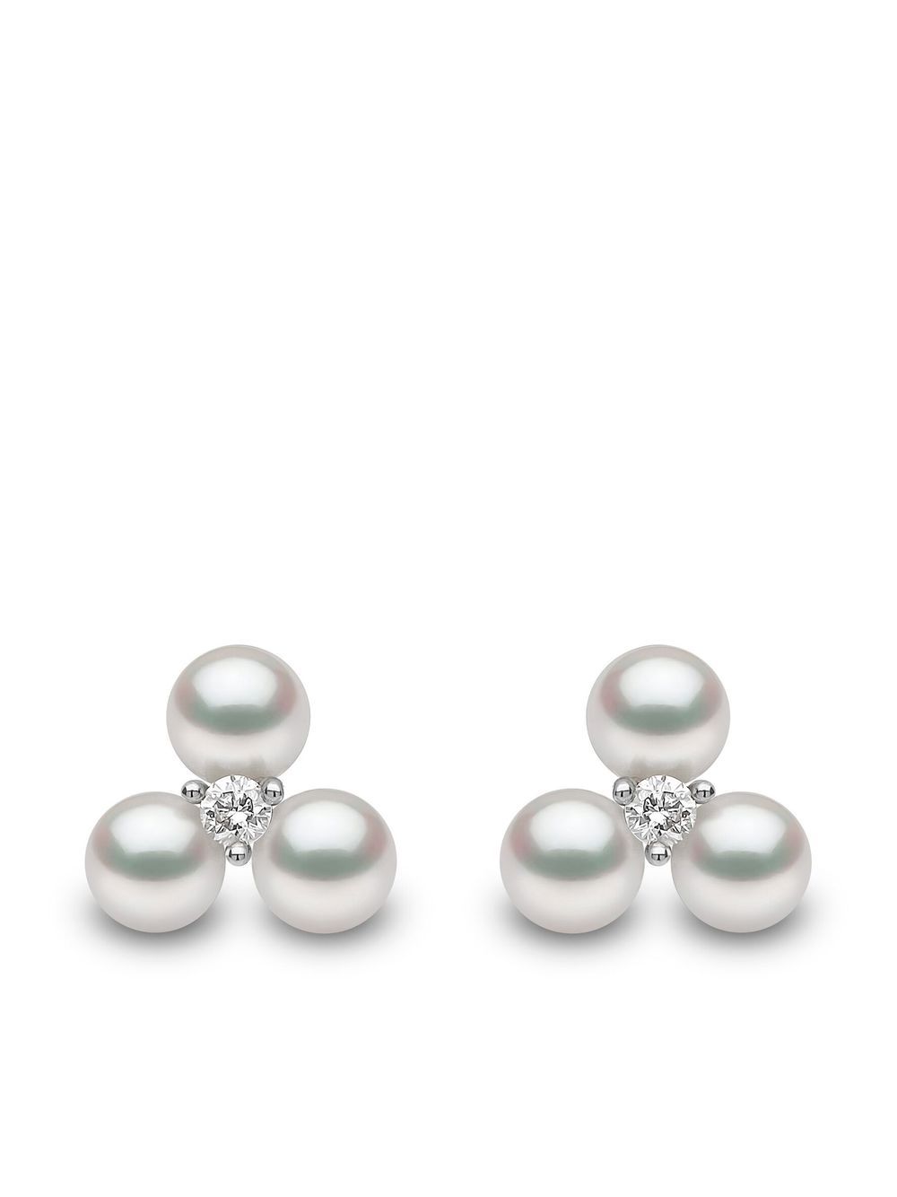 Yoko London 18kt white gold Trend pearl stud earrings - Silver von Yoko London