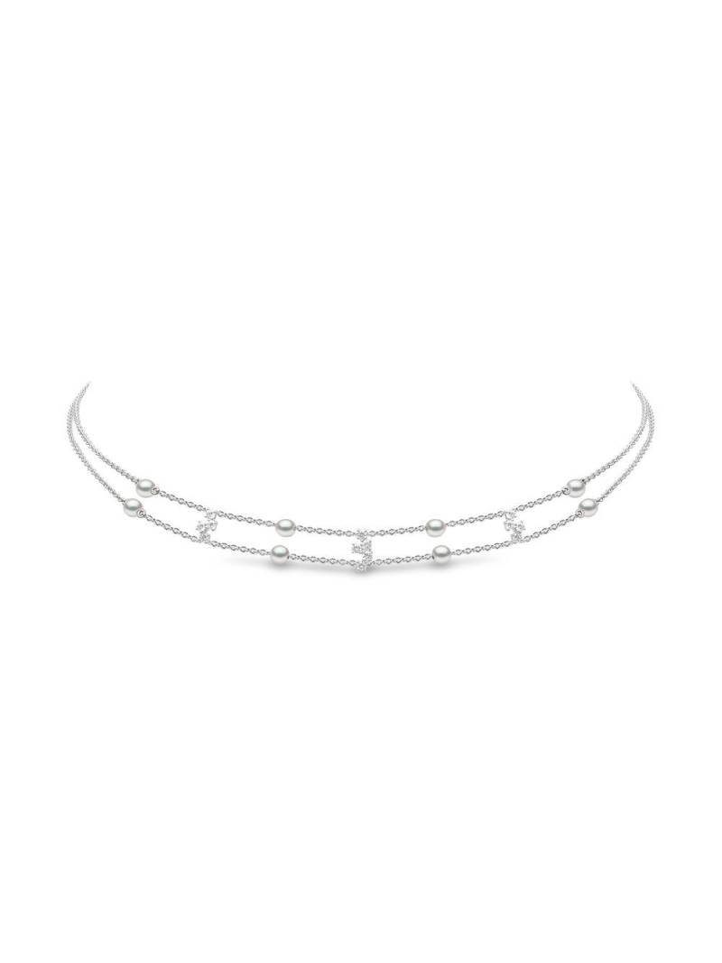 Yoko London 18kt white gold diamond pearl Trend necklace - Silver von Yoko London