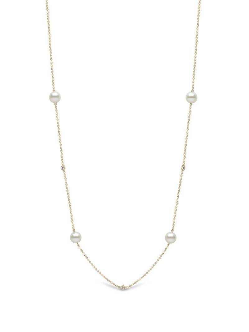 Yoko London 18kt yellow gold Akoya pearl and diamond necklace von Yoko London