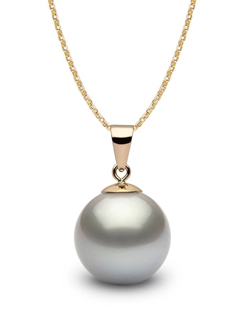 Yoko London 18kt yellow gold Classic 11mm grey Tahitian pearl pendant necklace von Yoko London