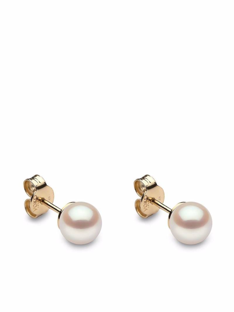 Yoko London 18kt yellow gold Classic 6mm Akoya Pearl stud earrings von Yoko London