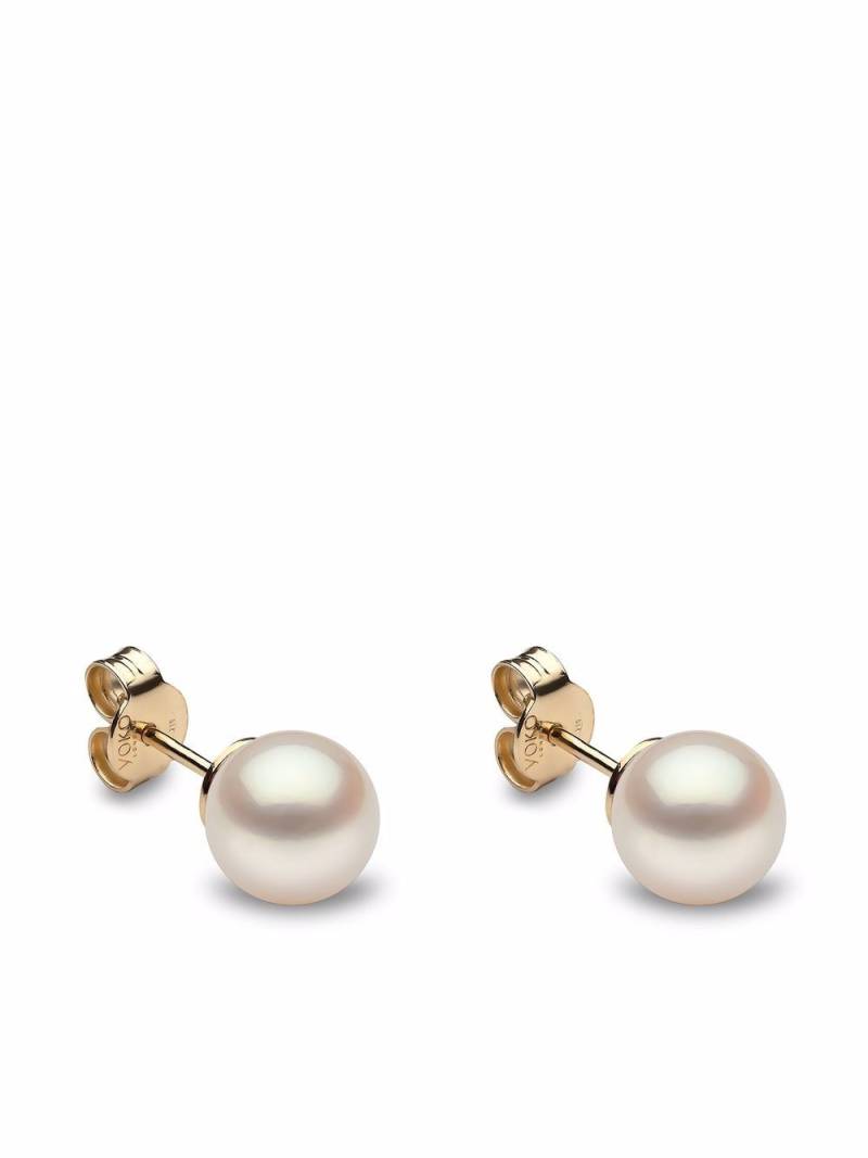 Yoko London 18kt yellow gold Classic 6mm Freshwater Pearl stud earrings von Yoko London