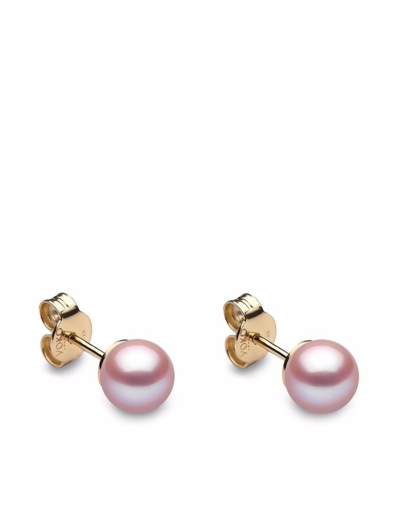 Yoko London 18kt yellow gold Classic 6mm Freshwater pearl stud earrings von Yoko London