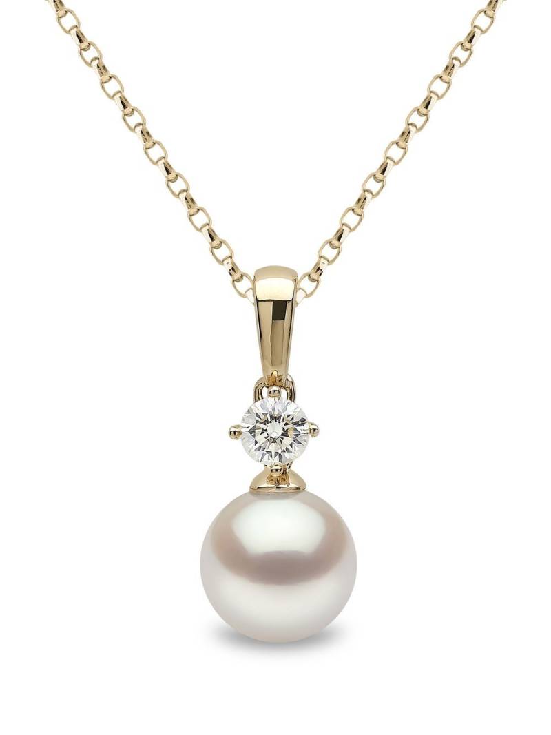 Yoko London 18kt yellow gold Classic Akoya pearl and diamond necklace von Yoko London