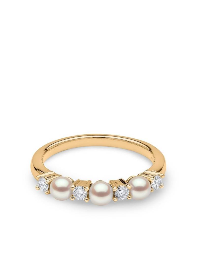 Yoko London 18kt yellow gold Eclipse Akoya pearl and diamond ring von Yoko London