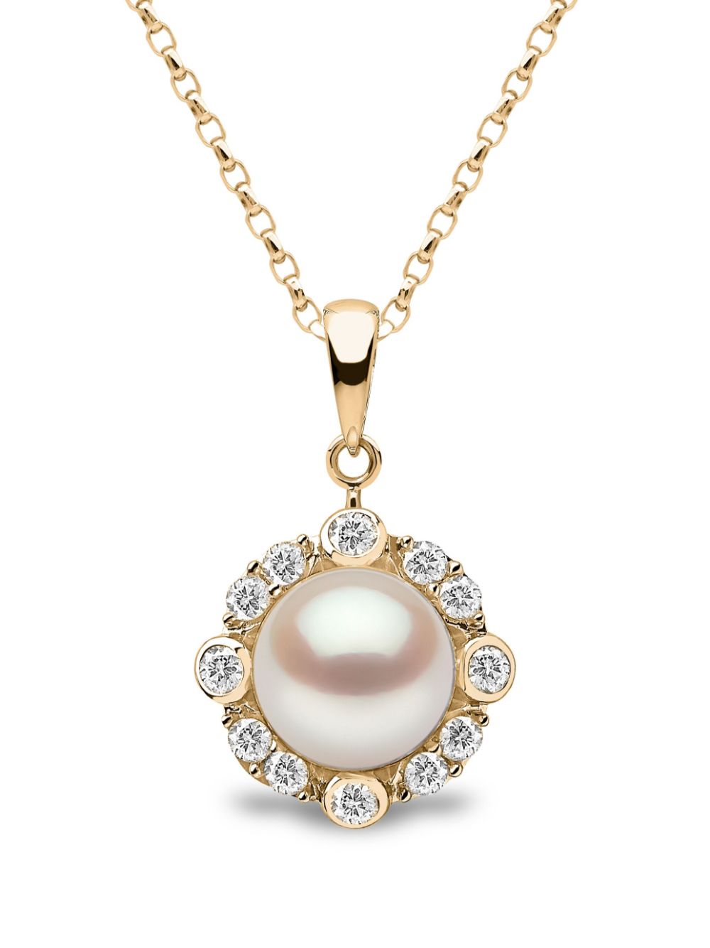 Yoko London 18kt yellow gold Trend diamond and pearl necklace - White von Yoko London