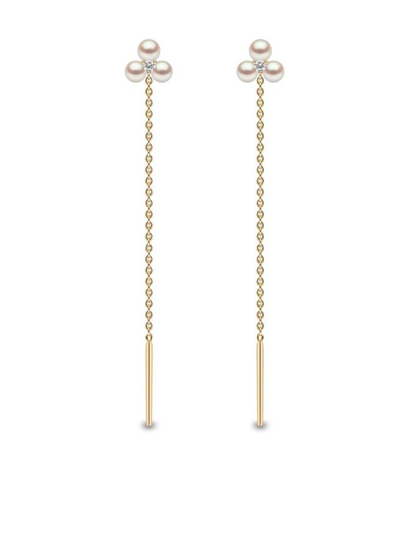 Yoko London 18kt yellow gold Trend freshwater pearl and diamond earrings von Yoko London