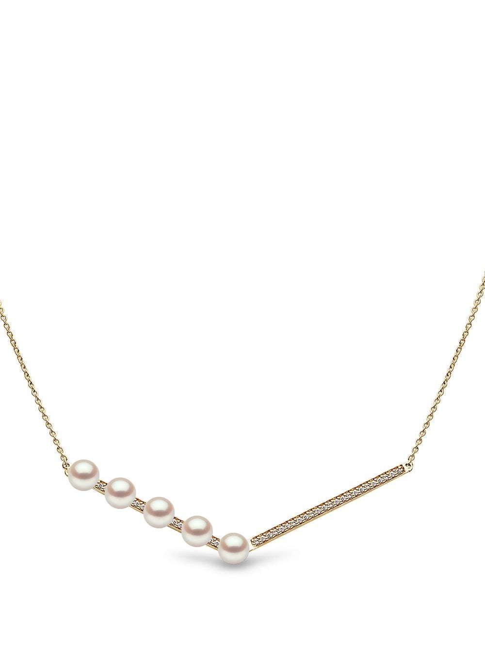 Yoko London 18kt yellow gold Trend freshwater pearl and diamond necklace von Yoko London