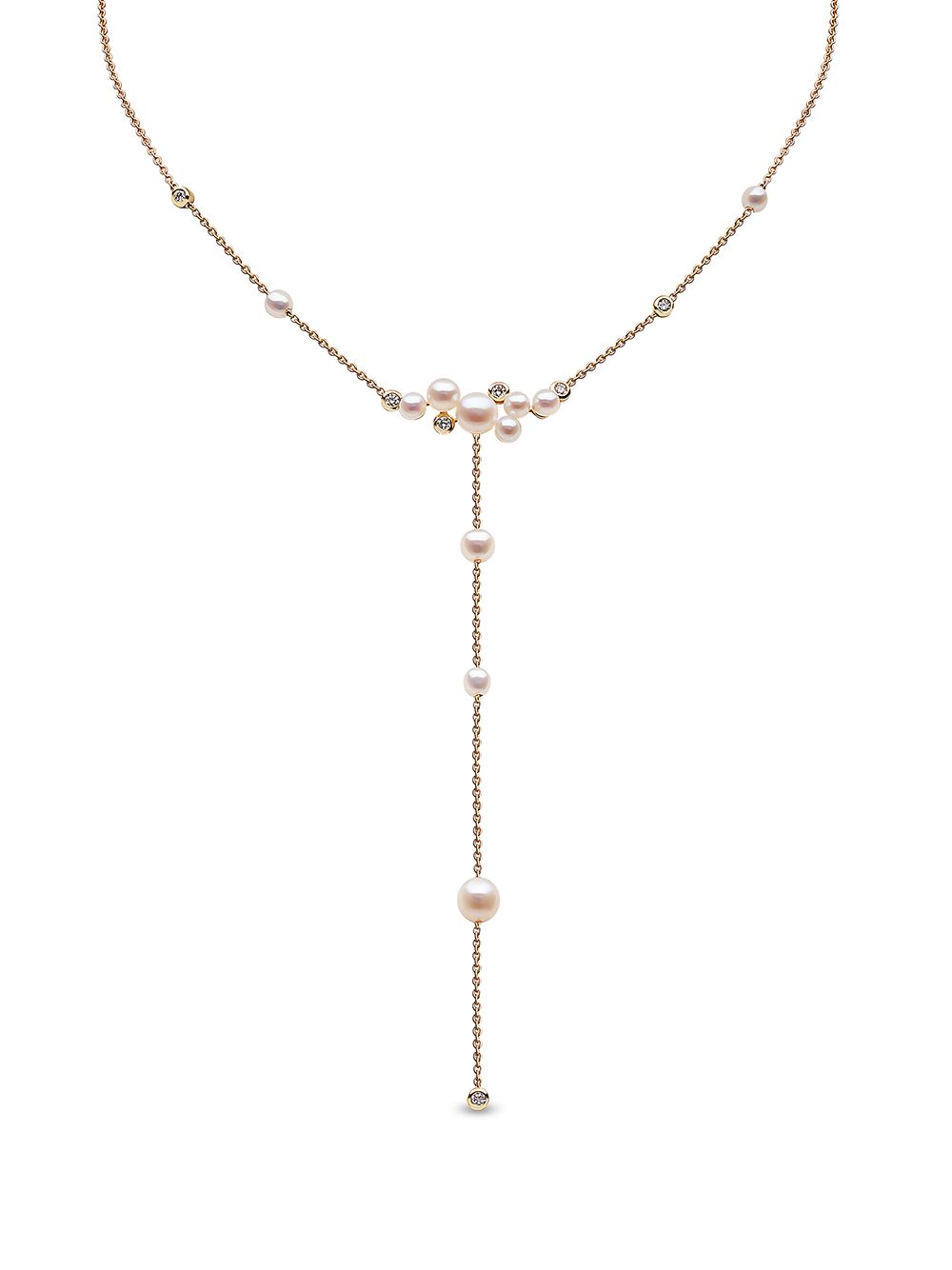 Yoko London 18kt yellow gold Trend freshwater pearl and diamond necklace von Yoko London