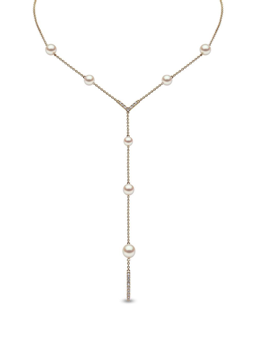 Yoko London 18kt yellow gold Trend freshwater pearl and diamond necklace von Yoko London