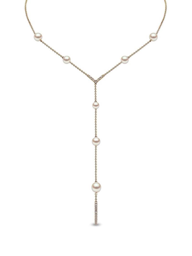 Yoko London 18kt yellow gold Trend freshwater pearl and diamond necklace von Yoko London