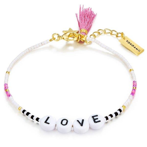 Armband Love Damen Weiss 17cm von Yokoamii