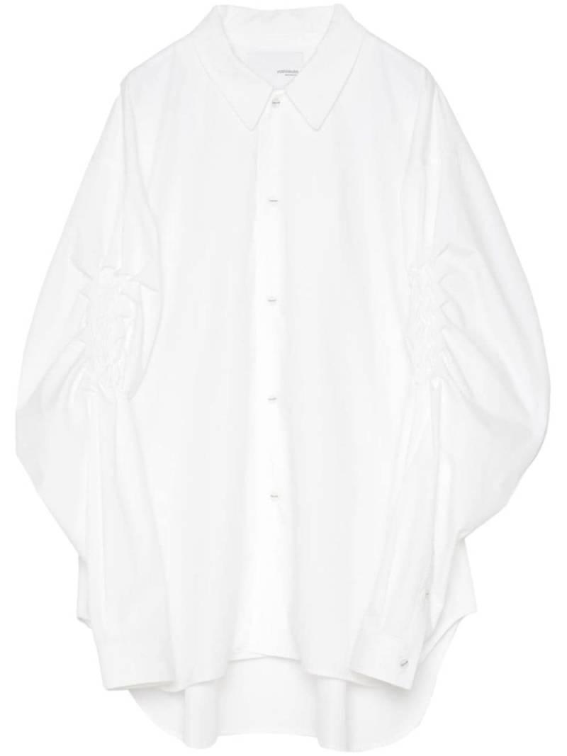 Yoshiokubo Crash smocked-panel shirt - White von Yoshiokubo