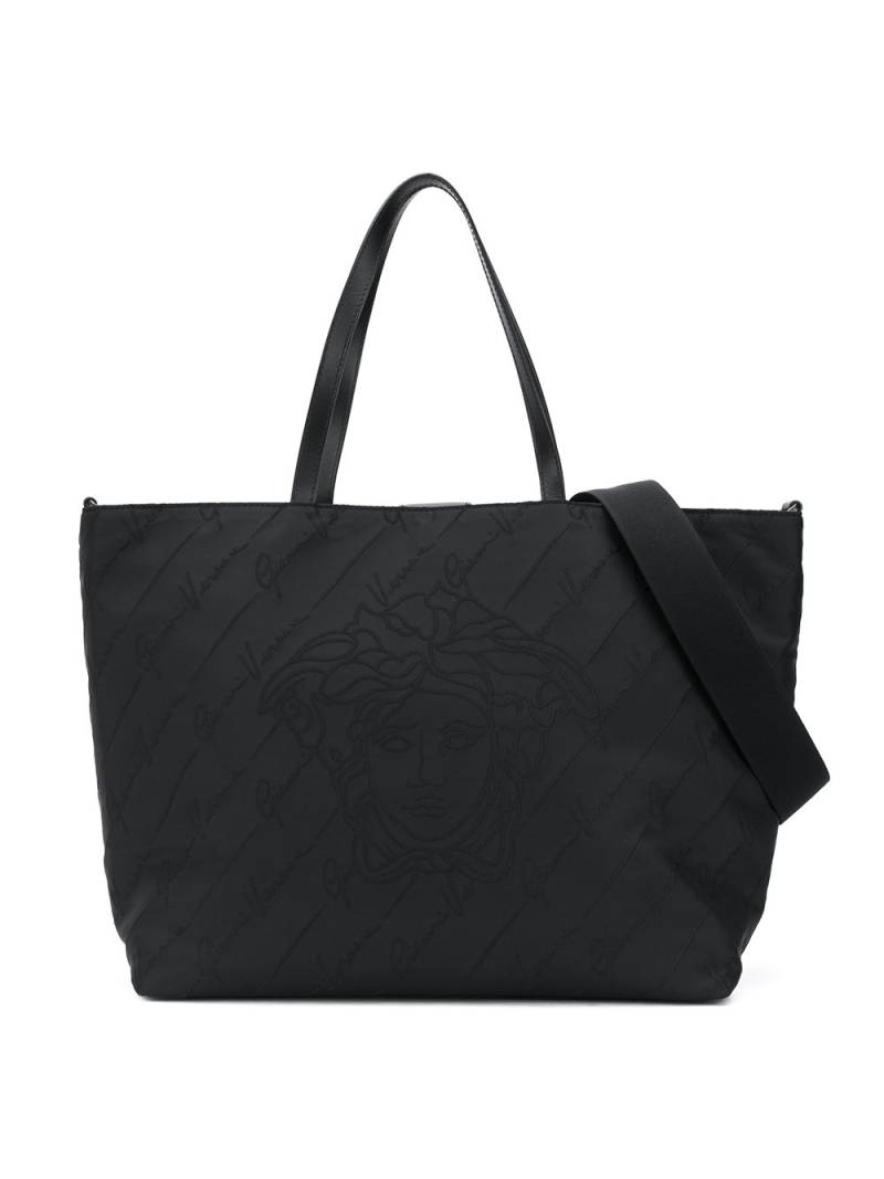 Versace Kids logo tote bag - Black von Versace Kids