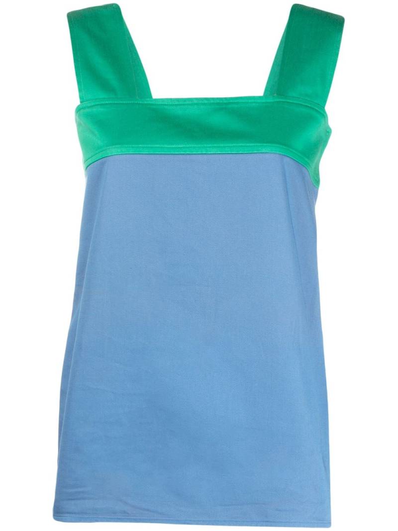 Saint Laurent Pre-Owned 1970s colour-block sleeveless top - Blue von Saint Laurent Pre-Owned