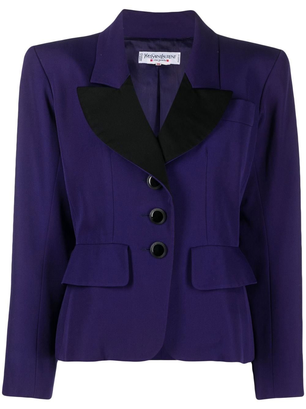 Saint Laurent Pre-Owned 2000s peak-lapel single-breasted blazer - Purple von Saint Laurent Pre-Owned