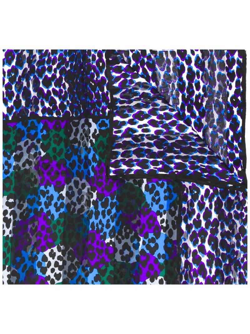 Saint Laurent Pre-Owned animal print scarf - Blue von Saint Laurent Pre-Owned