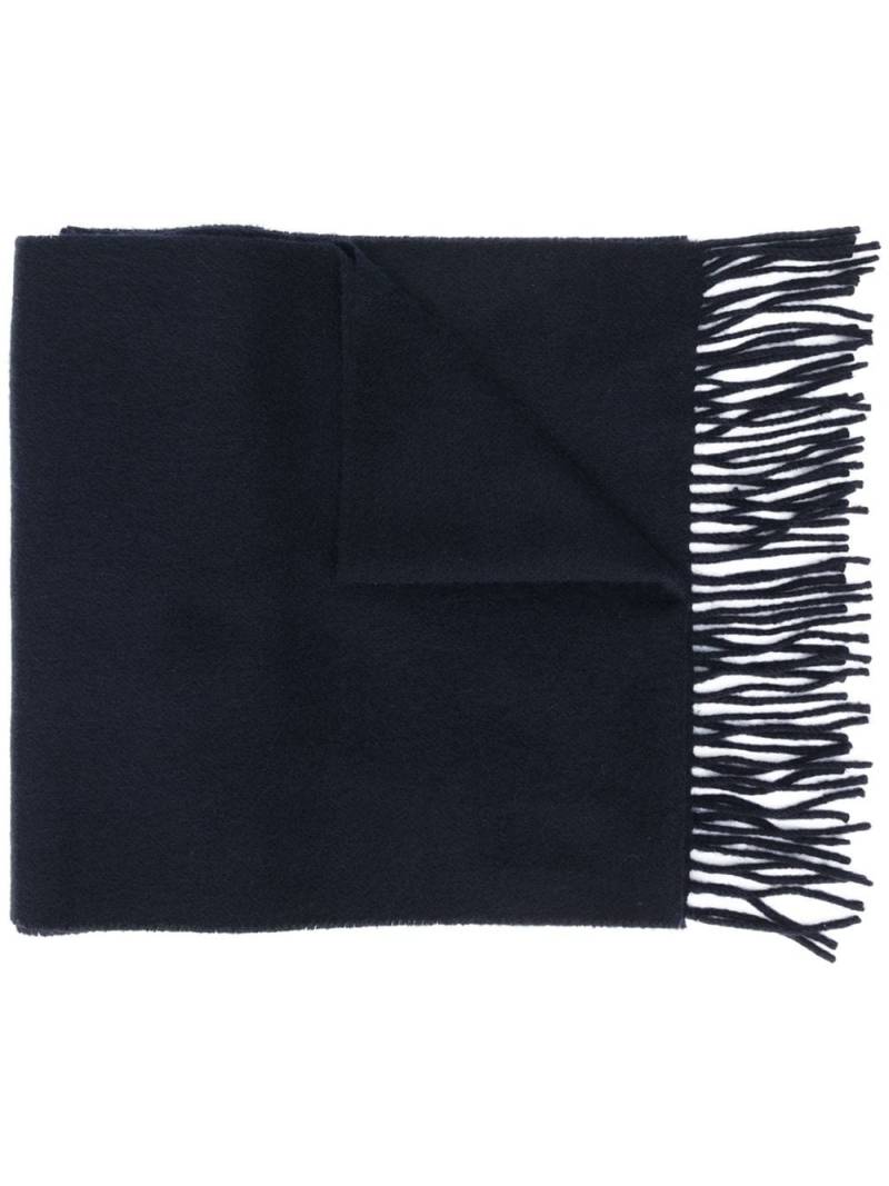 Saint Laurent Pre-Owned woven fringed scarf - Blue von Saint Laurent Pre-Owned