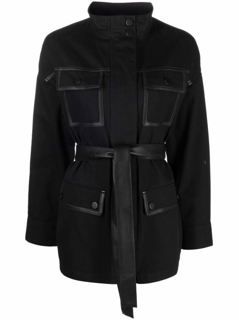 Yves Salomon belted shirt jacket - Black von Yves Salomon