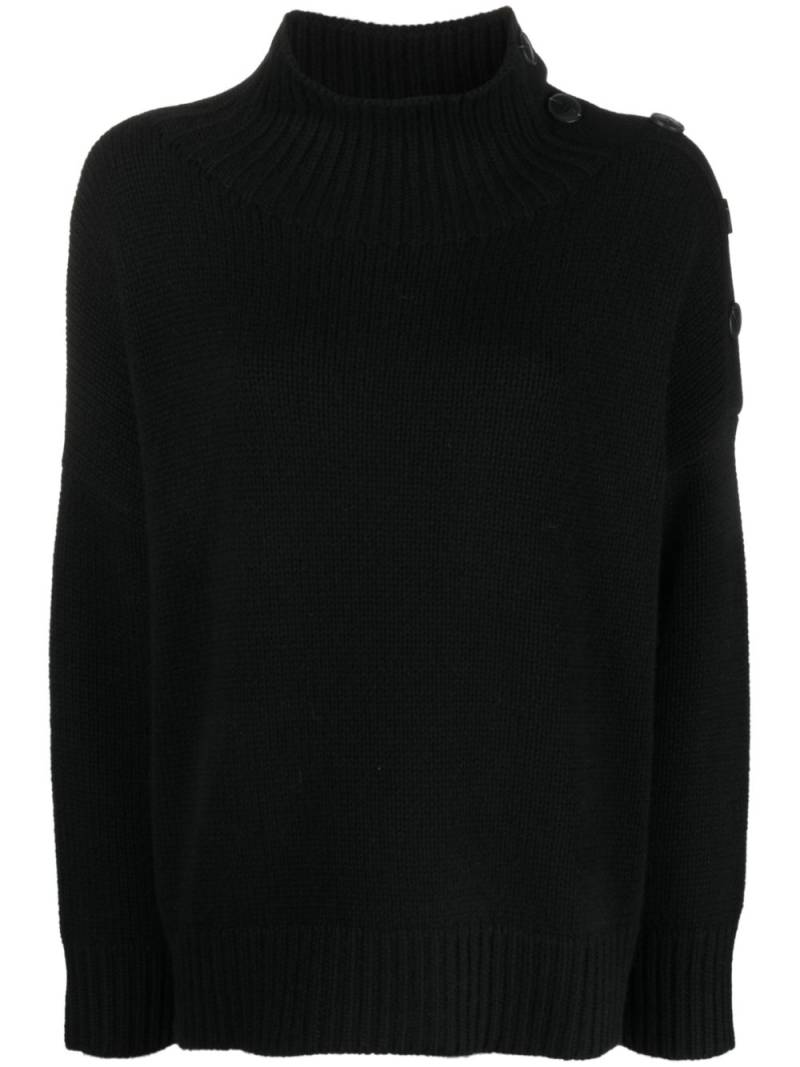 Yves Salomon button-detail knitted jumper - Black von Yves Salomon