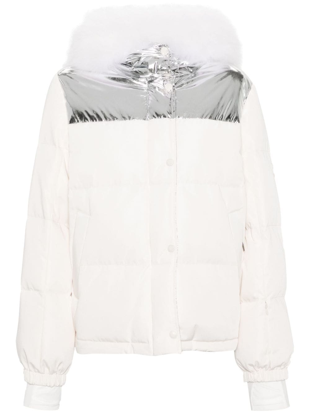 Yves Salomon colourblock puffer jacket - Neutrals von Yves Salomon