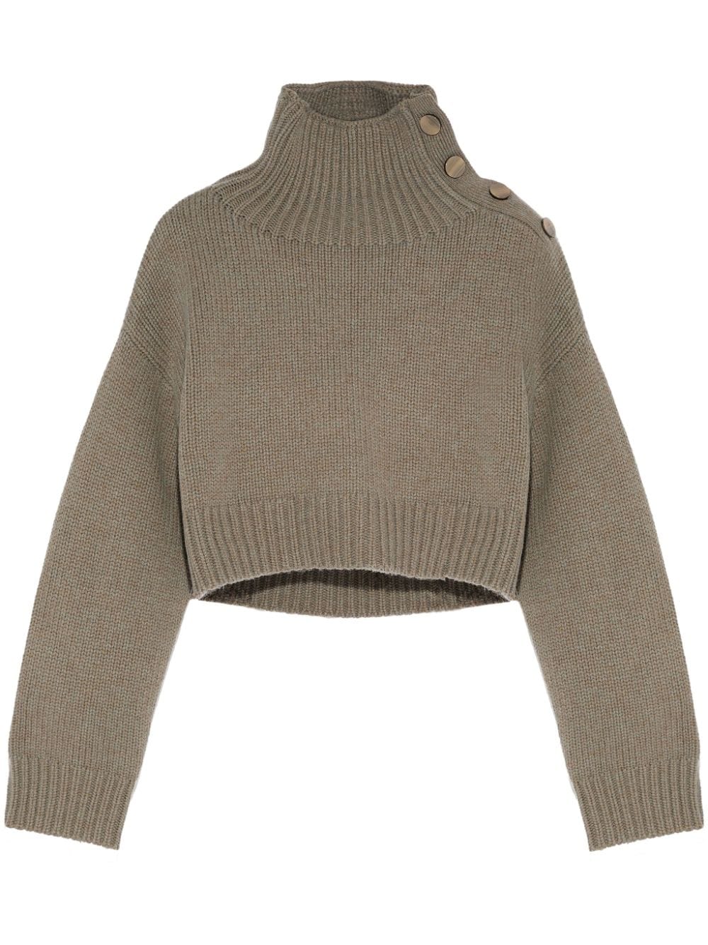 Yves Salomon cropped knit jumper - Grey von Yves Salomon