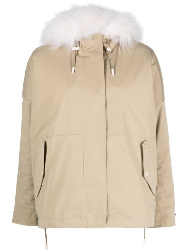 Yves Salomon cropped reversible hooded parka - Neutrals von Yves Salomon