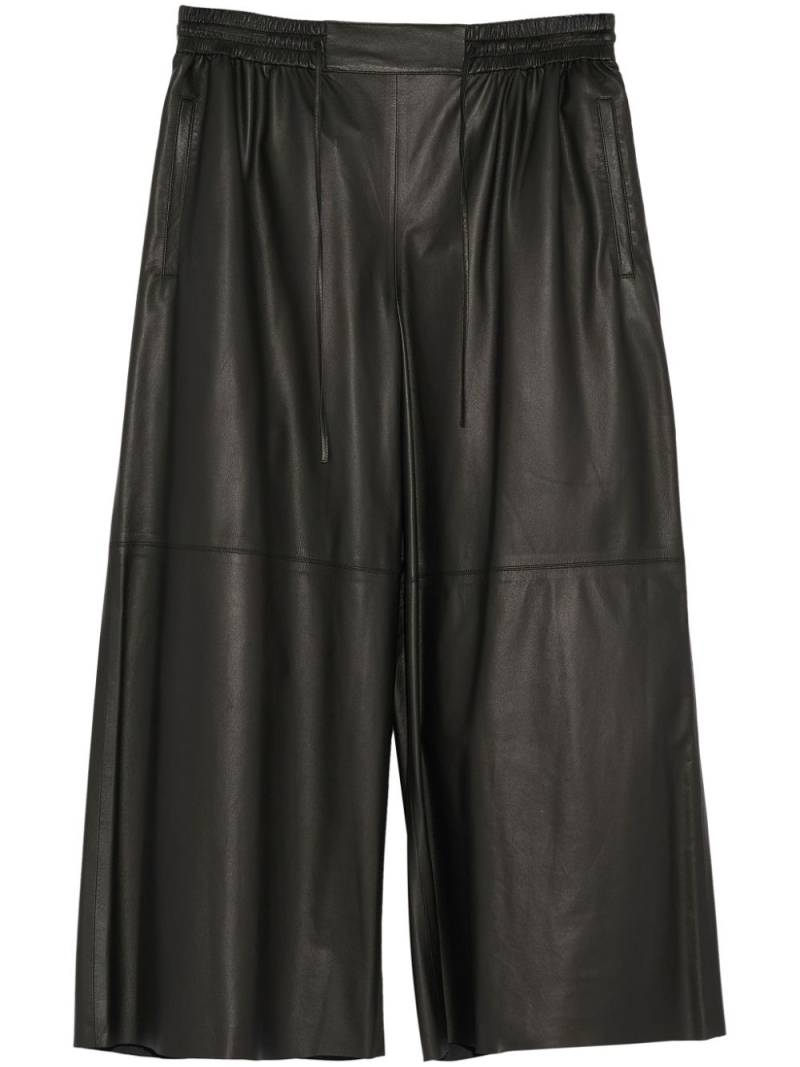 Yves Salomon culotte leather trousers - Black von Yves Salomon