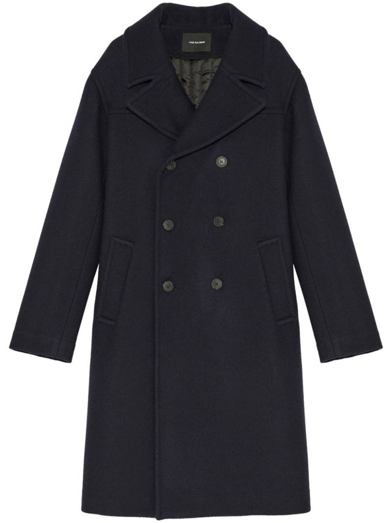 Yves Salomon double-breasted coat - Blue von Yves Salomon