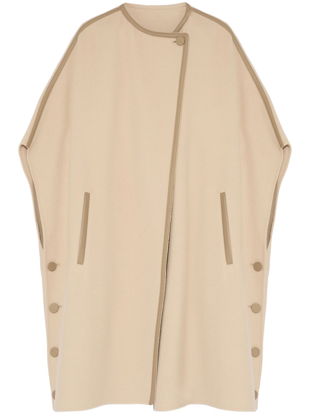 Yves Salomon double-layer cashmere-blend cape - Neutrals von Yves Salomon