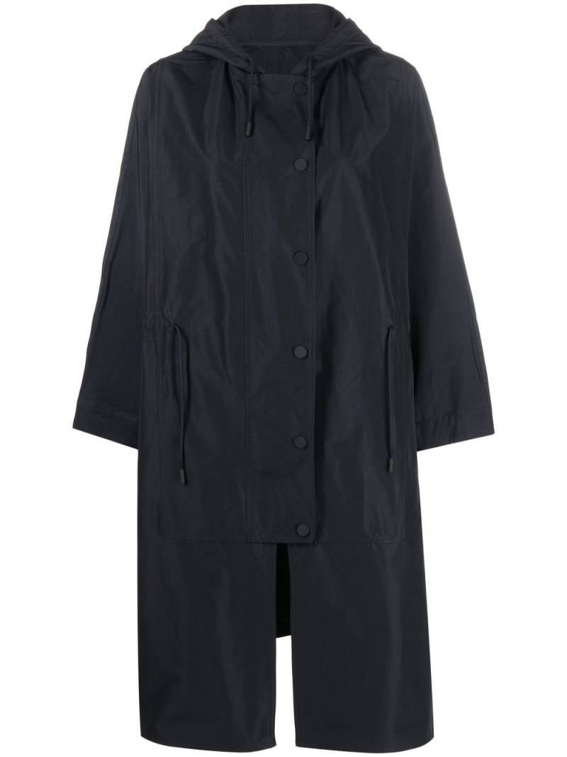 Yves Salomon drawstring waist raincoat - Blue von Yves Salomon