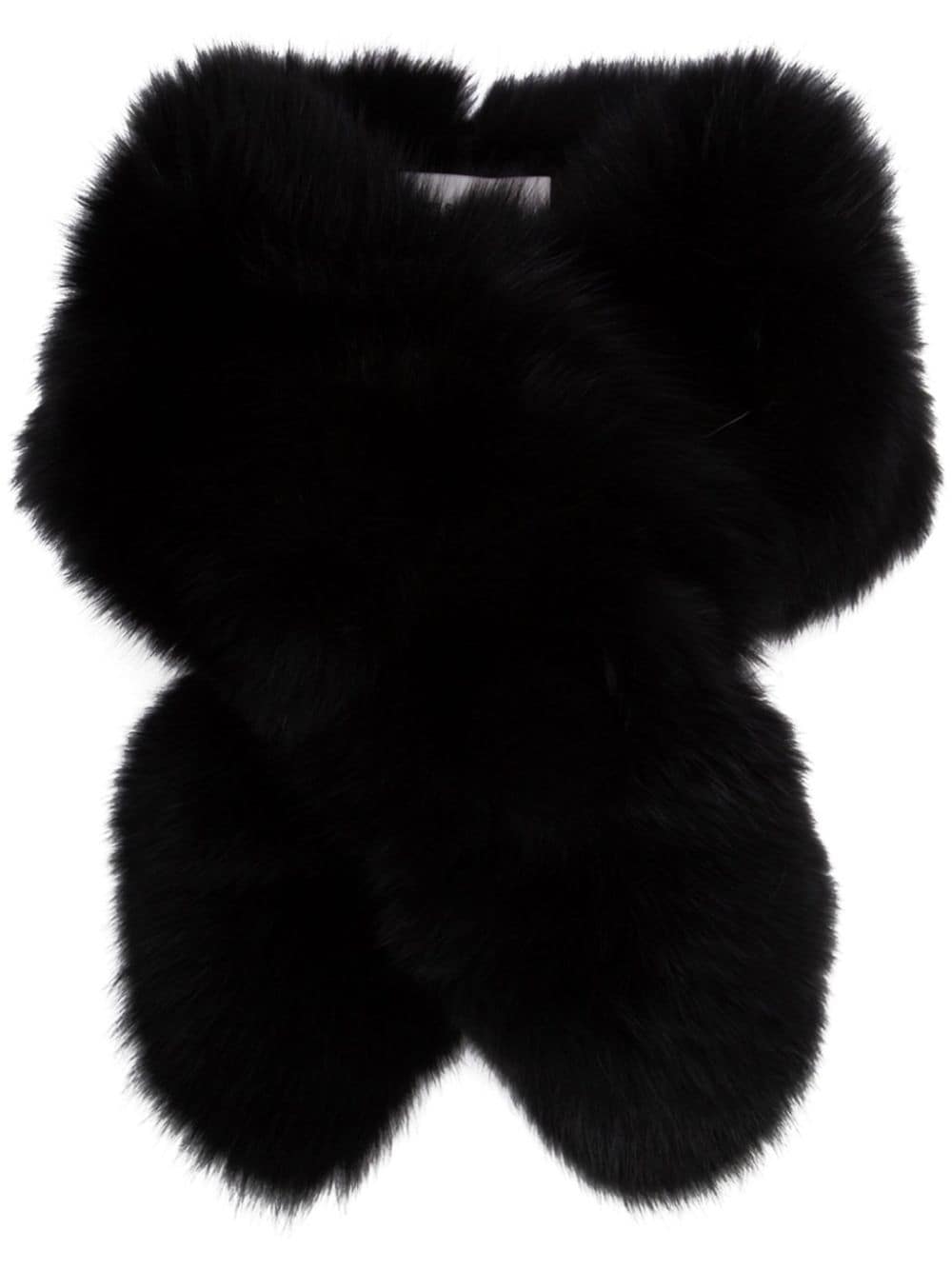 Yves Salomon faux-fur padded scarf - Black von Yves Salomon