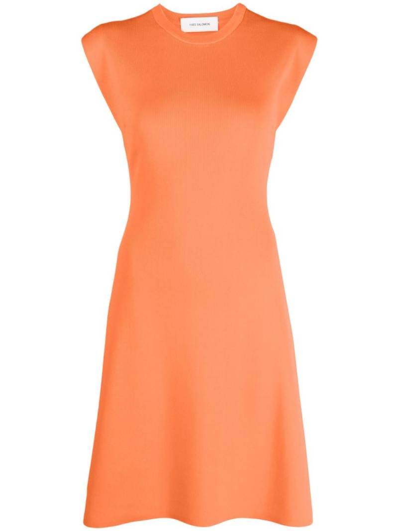 Yves Salomon fine-ribbed sleeveless mini dress - Orange von Yves Salomon