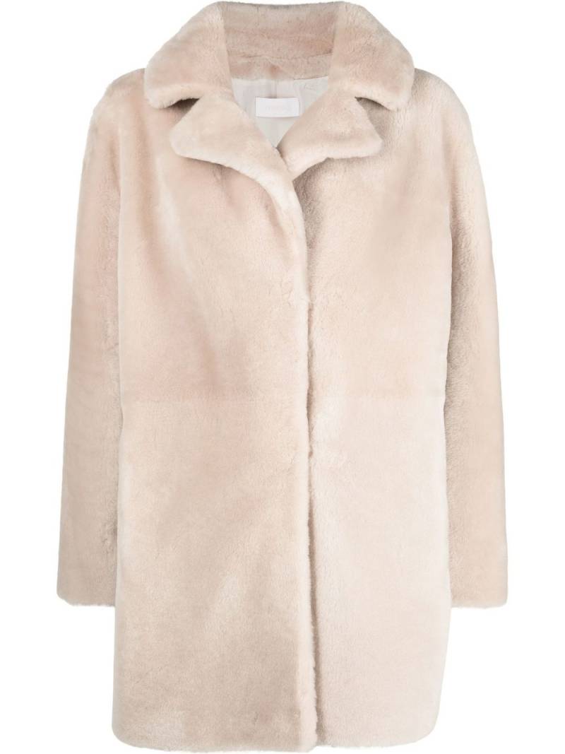 Yves Salomon fitted lamb-fur short coat - Neutrals von Yves Salomon