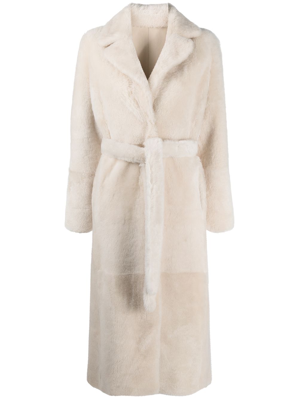 Yves Salomon full-length shearling coat - White von Yves Salomon