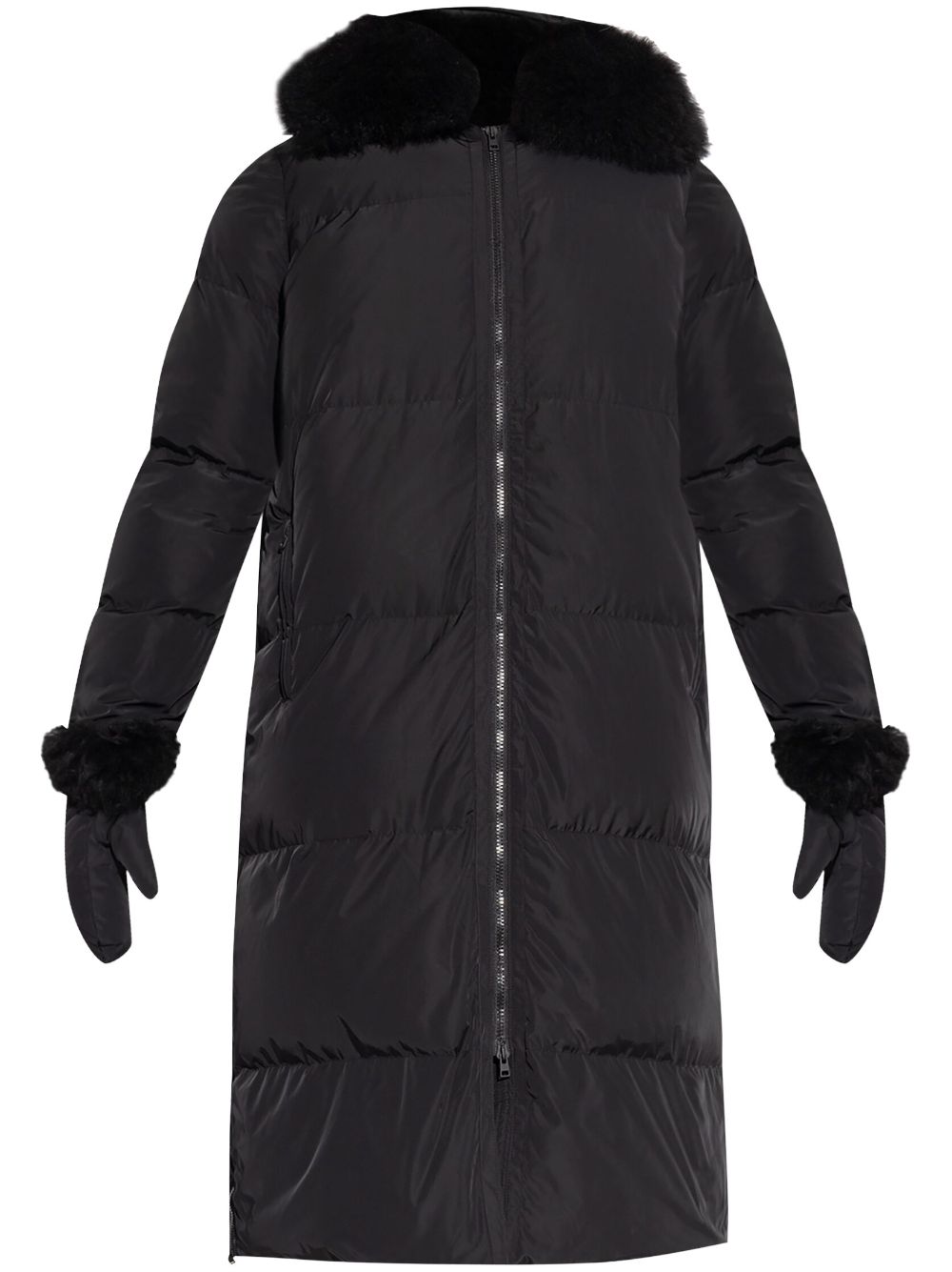 Yves Salomon high-neck padded coat - Black von Yves Salomon