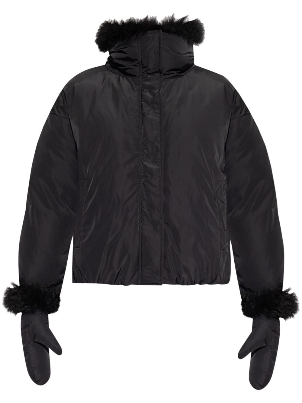 Yves Salomon high-neck puffer jacket - Black von Yves Salomon