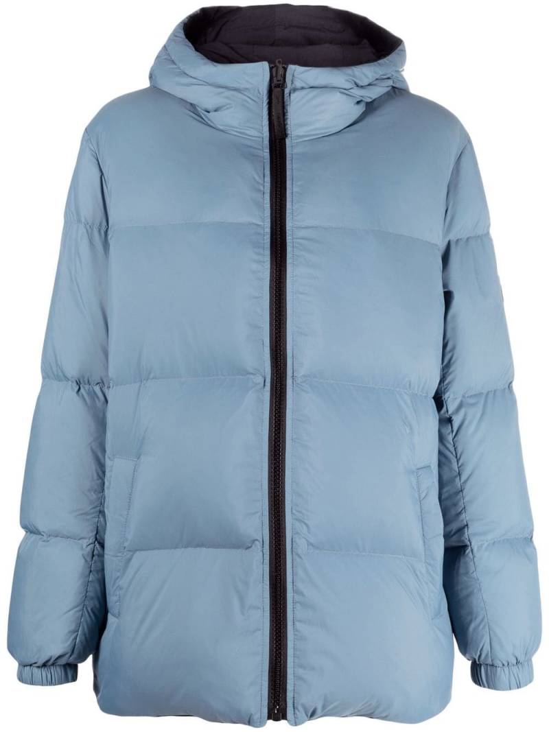 Yves Salomon hooded down-padded jacket - Blue von Yves Salomon