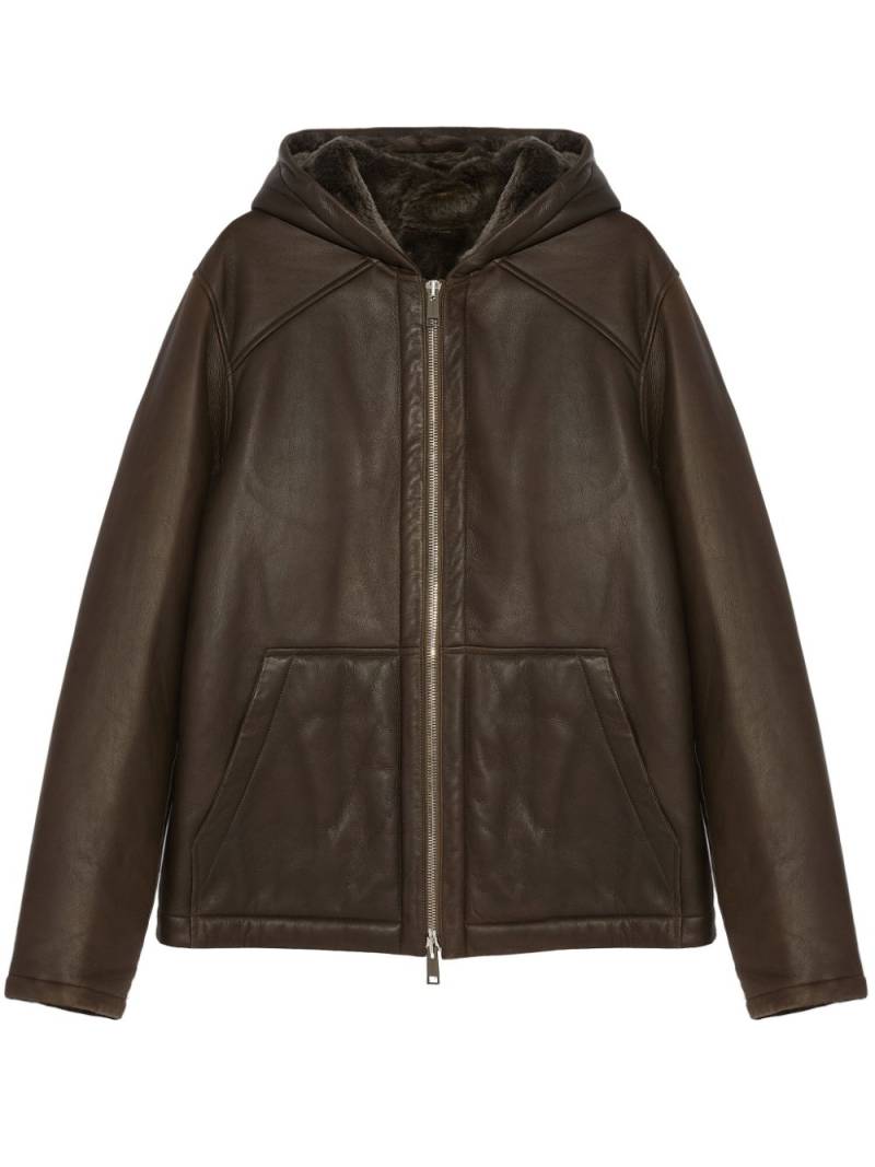 Yves Salomon hooded jacket - Brown von Yves Salomon