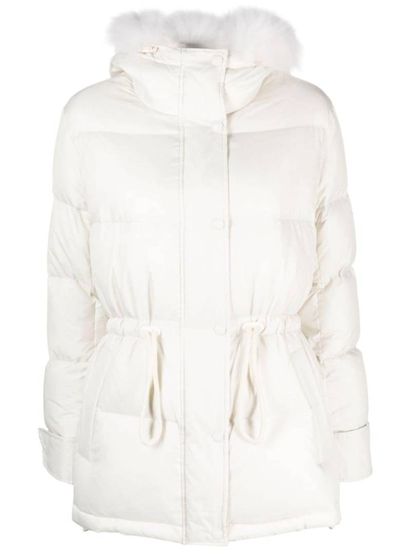 Yves Salomon hooded puffer jacket - Neutrals von Yves Salomon