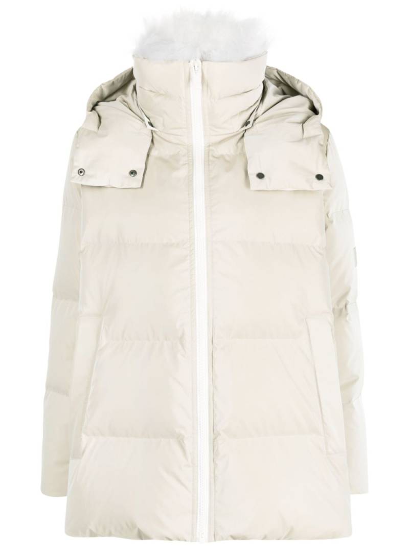 Yves Salomon hooded quilted down jacket - Neutrals von Yves Salomon