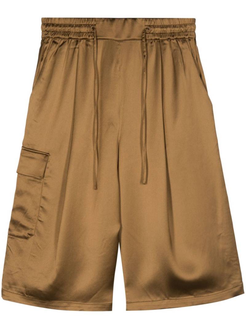 Yves Salomon knee-length satin shorts - Brown von Yves Salomon