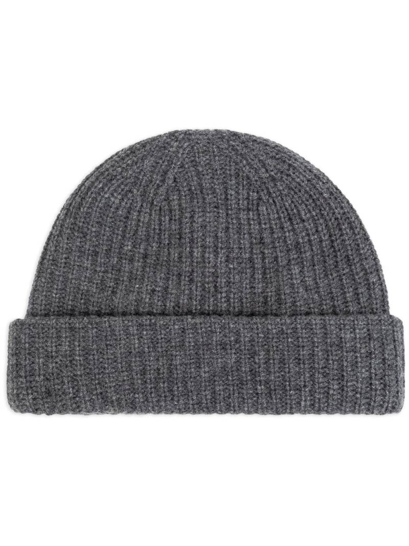 Yves Salomon knitted beanie - Grey von Yves Salomon