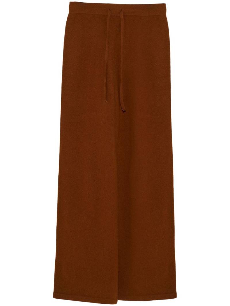 Yves Salomon knitted wide-leg trousers - Brown von Yves Salomon