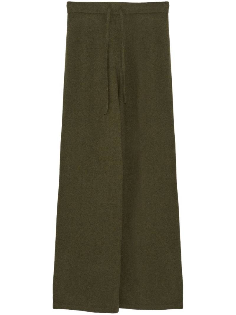 Yves Salomon knitted wide-leg trousers - Green von Yves Salomon