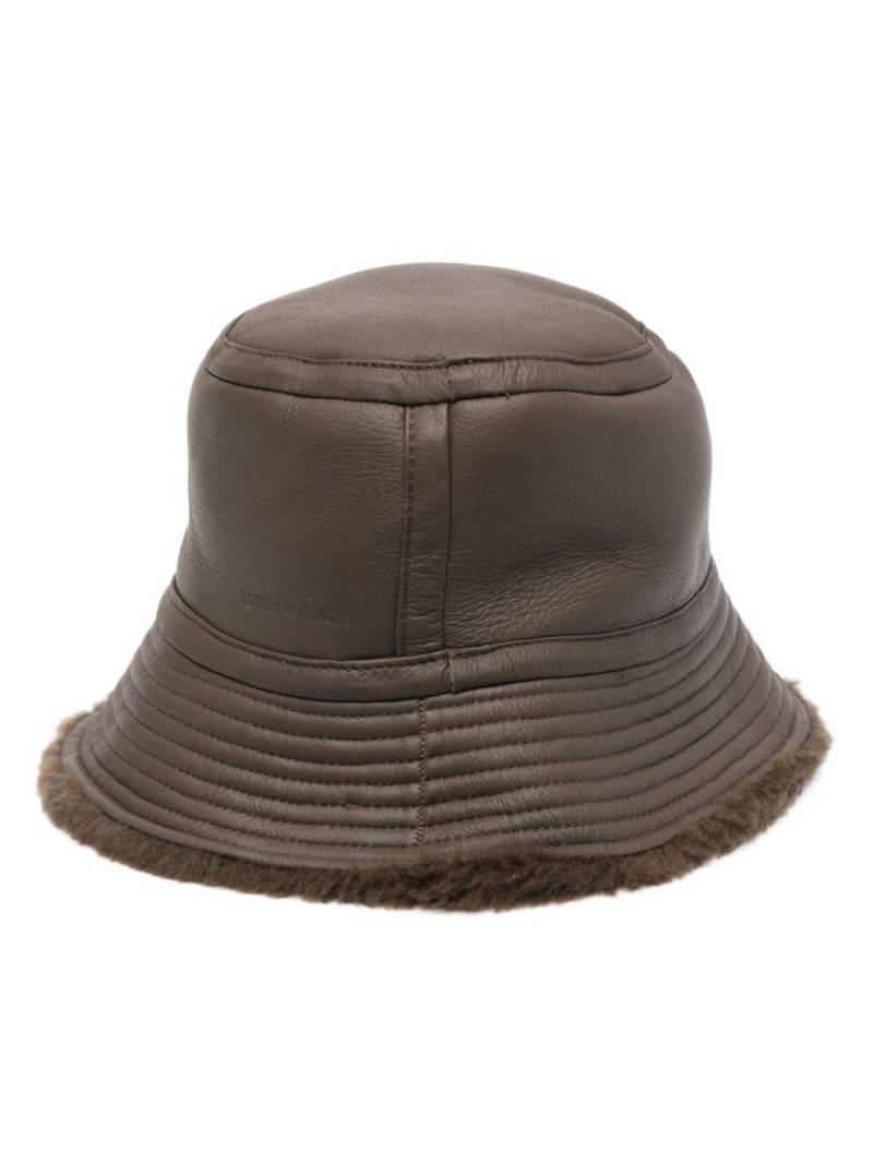 Yves Salomon leather bucket hat - Brown von Yves Salomon