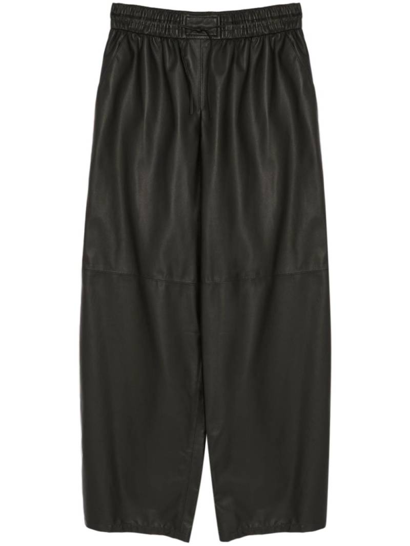 Yves Salomon leather wide-leg trousers - Black von Yves Salomon