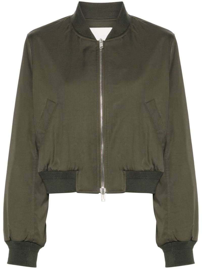 Yves Salomon logo-patch bomber jacket - Green von Yves Salomon