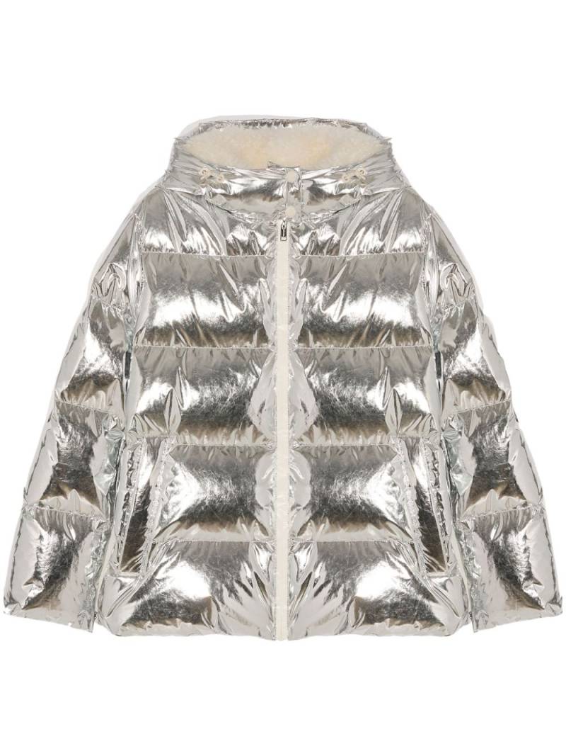 Yves Salomon metallic-finish coat - Silver von Yves Salomon