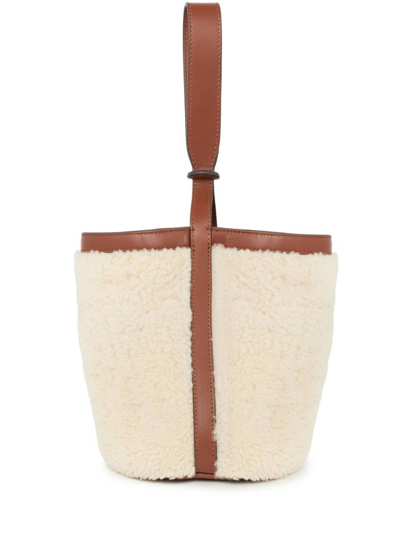 Yves Salomon mini Merino bucket bag - Neutrals von Yves Salomon